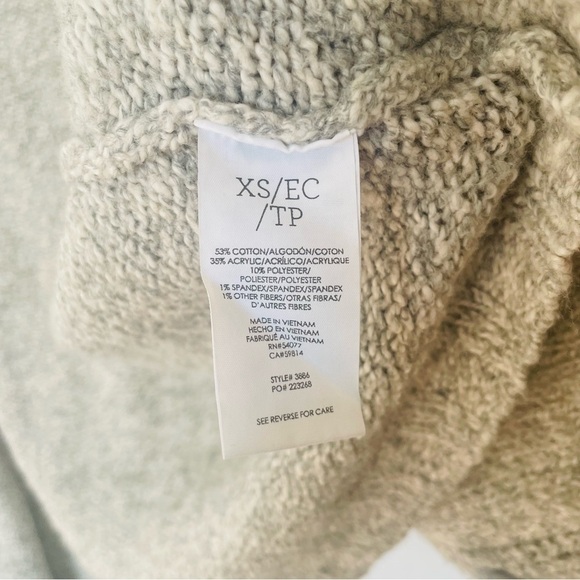 Cabi womans Colorblock Open Front Cardigan size XS snap button neutral soft - Picture 5 of 11